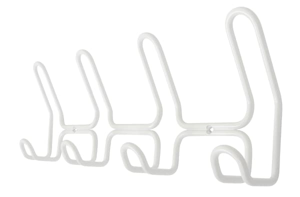 HOME It® designknagerække med 4+4 knager, hvid