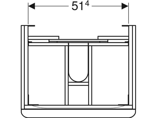 Geberit 500.352.00.1, Hvit, 2 skuffer, 1 stykker, 584 mm, 470 mm, 617 mm
