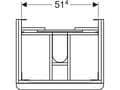Miniatyrbilde 3 av 5: Geberit 500.352.00.1, Hvit, 2 skuffer, 1 stykker, 584 mm, 470 mm, 617 mm