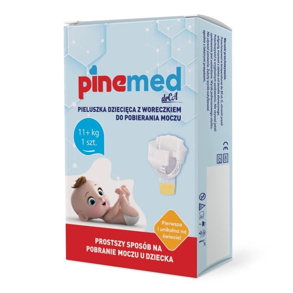 PINEMED Blöja med påse för uppsamling av urin för barn 11+ kg 1 st.