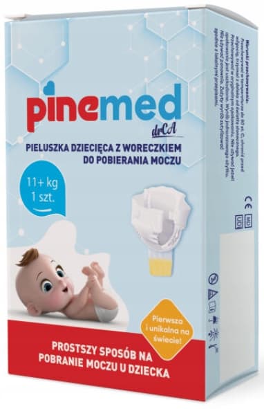 PINEMED Blöja med påse för uppsamling av urin för barn 11+ kg 1 st.