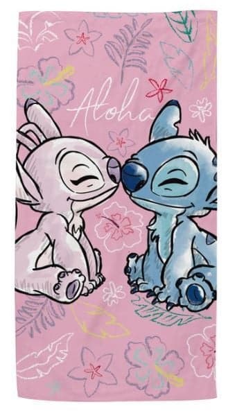 Stitch (purple) - microfiber towel - 70 x 140 cm (WD16990)