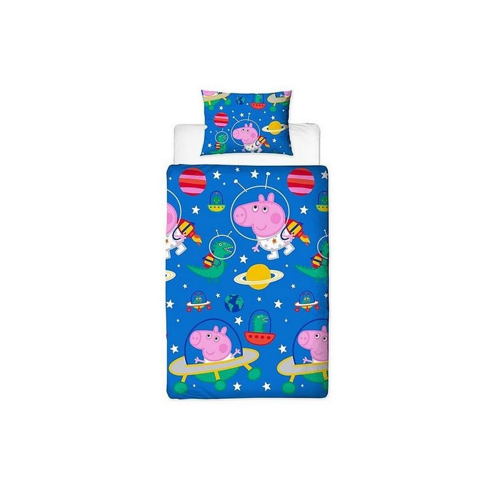 Peppa Pig George Planets Enkelt täcke-set