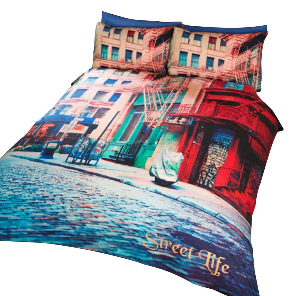 Street Life Graphic Design Duvet Cover Bedding Set
