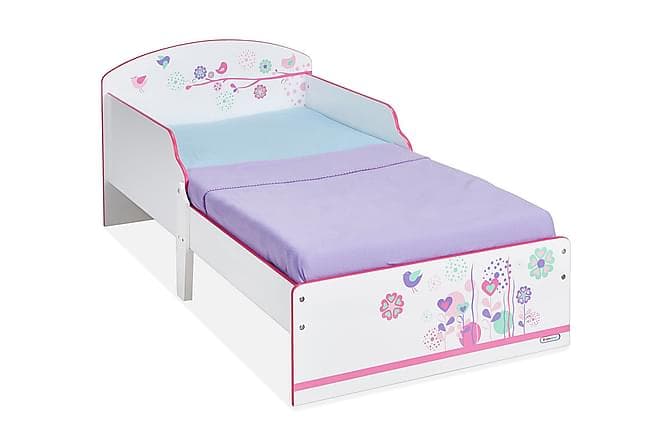 MACY Barneseng Blomstermotiv Hvit