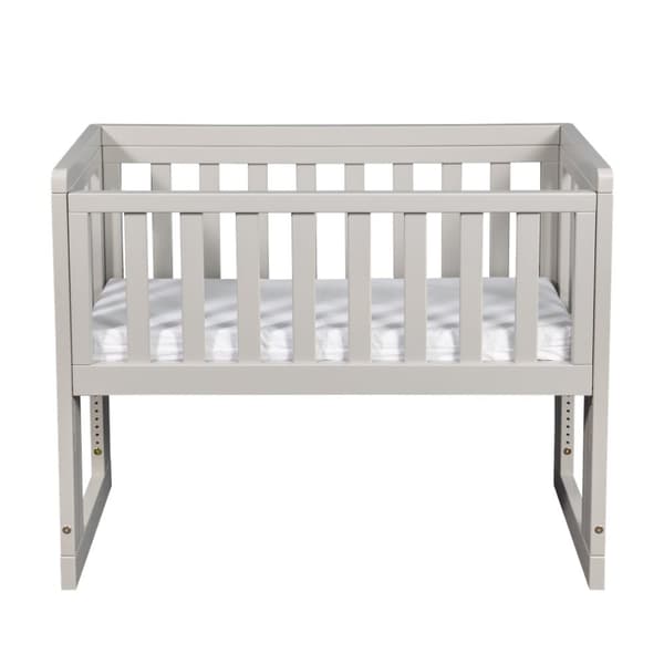 Troll Bedside Crib Oslo, Soft Grey