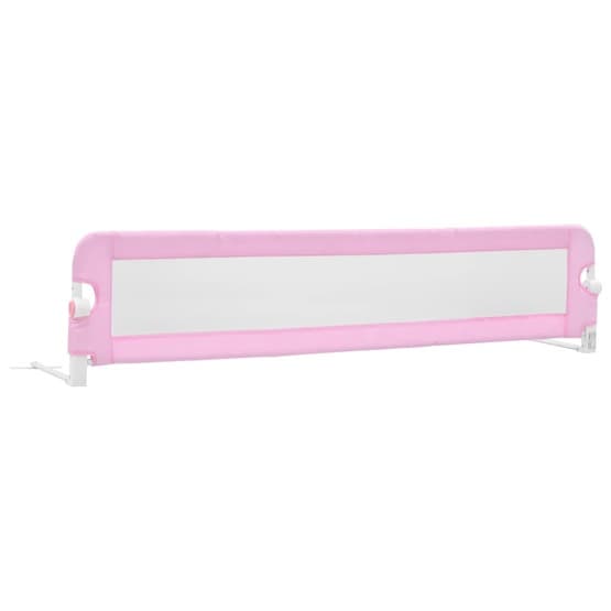 Sängskena För Barn Rosa 180X42 Cm Polyester