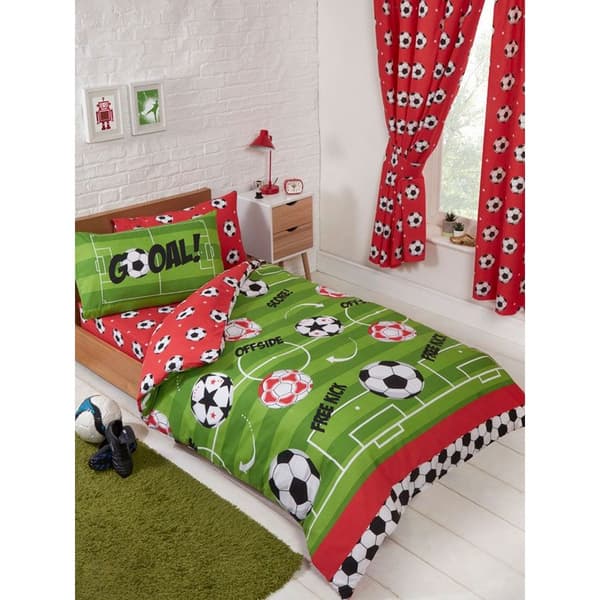 Bedding & Beyond Påslakan med fotbollsöverdrag för barn/barn