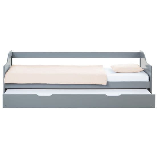 Enkeltseng / dagseng med opredning 90x200 cm - Grå