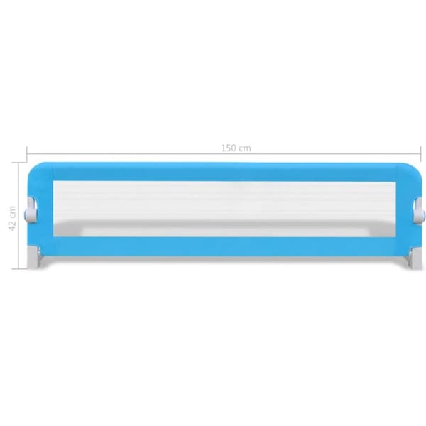 Turvalaita sänkyyn 2 kpl sininen 150x42 cm