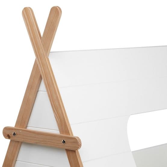 Husseng i form af tipitelt med boks - 90x200 cm - Hvid