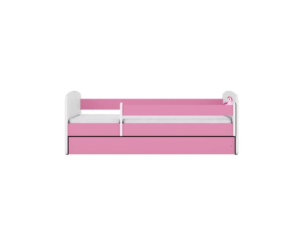 Babydreams lastensänky 140x70cm patjalla Basic ilman säilytyslaatikkoa - Yksisarvinen, vaaleanpunainen
