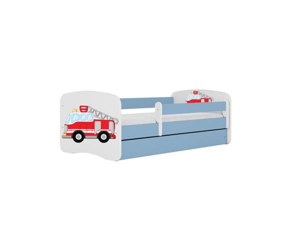Babydreams lastensänky 140x70cm säilytyslaatikolla - Paloauto, sininen