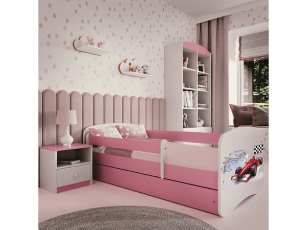 Babydreams lastensänky 160x80cm patjalla Basic - Formula, vaaleanpunainen
