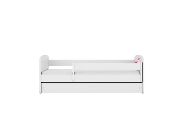 Babydreams lastensänky 160x80cm patjalla Basic ilman säilytyslaatikkoa - Yksisarvinen, valkoinen
