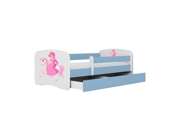 Babydreams lastensänky 160x80cm runko - Prinsessa ratsulla, sininen