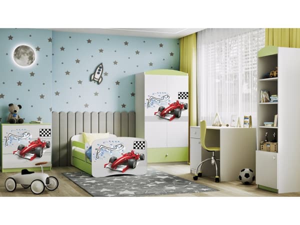 Babydreams lastensänky 180x80cm patjalla Basic - Formula, vihreä