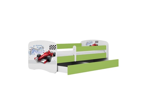 Babydreams lastensänky 180x80cm patjalla Basic - Formula, vihreä