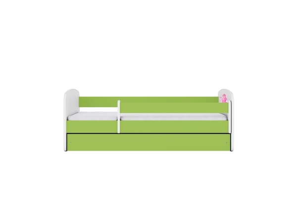 Babydreams lastensänky 180x80cm patjalla Basic - Prinsessa ratsulla, vihreä
