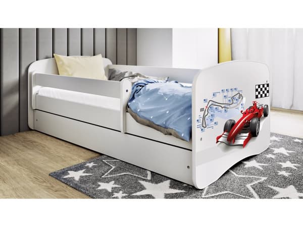 Babydreams lastensänky 180x80cm säilytyslaatikolla - Formula, valkoinen