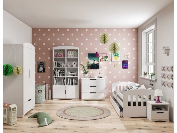 Kocot Kids lastensänky 140x80cm patjalla Basic ilman säilytyslaatikkoa, valkoinen
