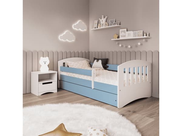 Kocot Kids lastensänky 160x80cm patjalla Basic ilman säilytyslaatikkoa, sininen