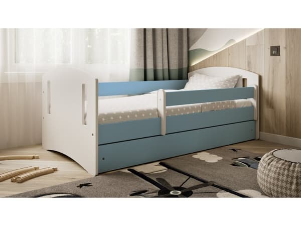Kocot Kids lastensänky 160x80cm patjalla Basic ilman säilytyslaatikkoa, sininen