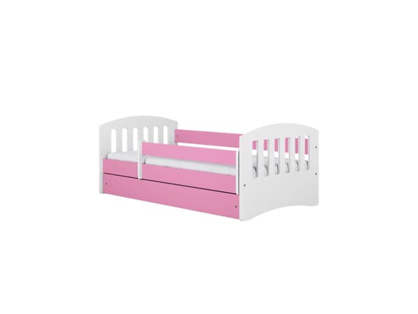 Kocot Kids lastensänky 160x80cm patjalla Basic ilman säilytyslaatikkoa, vaaleanpunainen