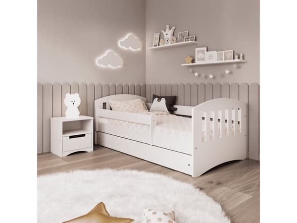 Kocot Kids lastensänky 160x80cm patjalla Basic ilman säilytyslaatikkoa, valkoinen