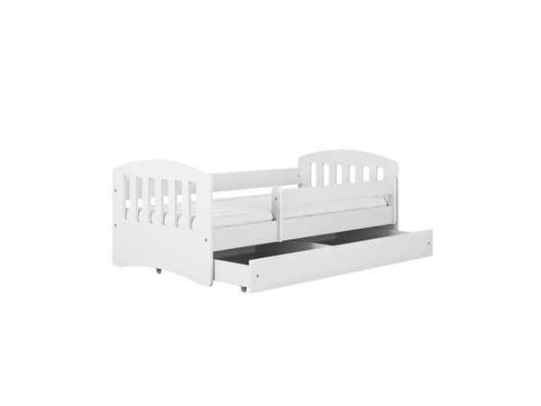 Kocot Kids lastensänky 160x80cm patjalla Basic ja säilytyslaatikolla, valkoinen