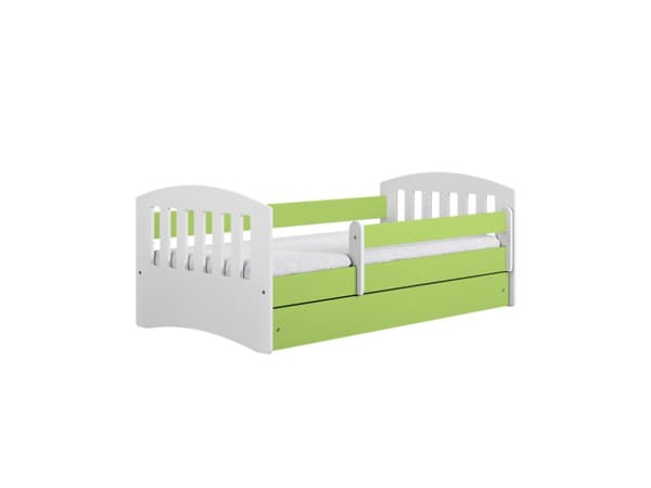 Kocot Kids lastensänky 160x80cm säilytyslaatikolla, vihreä