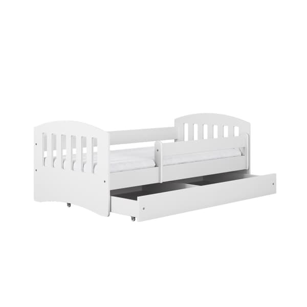 Kocot Kids lastensänky 180x80cm säilytyslaatikolla, valkoinen