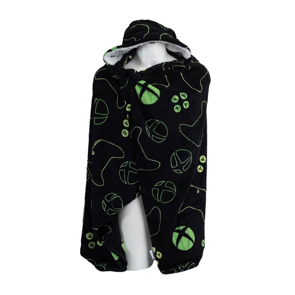 Xbox Hoodie-filt för barn och ungdomar Green/Black One Size