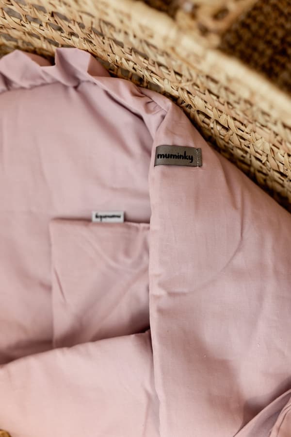 Babysjal med flæse, pink