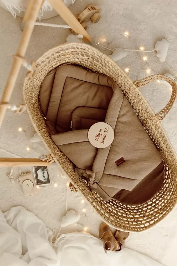 Muslin baby wrap | Mørk beige A'la linned