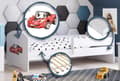 Miniatyrbild 3 av 8: Barnsäng Luk 140x70 med räcke - Racerbil