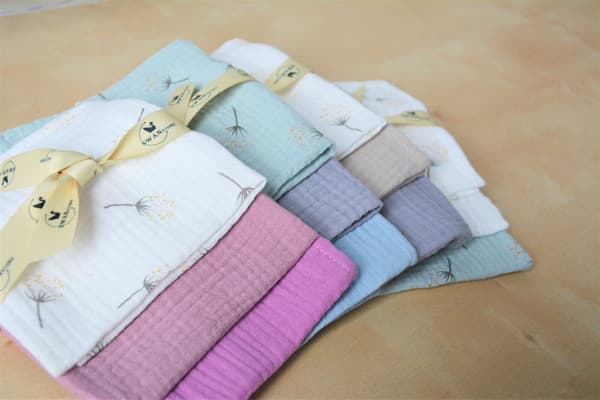 Muslin vaipat 30x30 - beige + harmaa + valkoiset voikukat, SwanStore