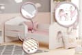 Miniatyrbild 3 av 8: FALA barnsäng med räcke 140x70 Flicka med enhörning