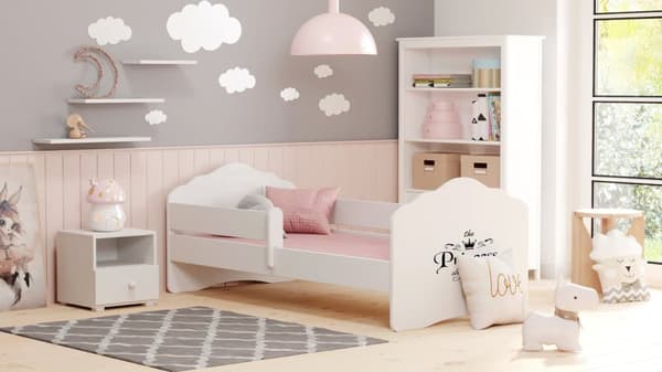 FALA lasten sänky kaiteella 140x70 Princess