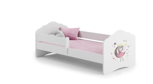 FALA børneseng med sengehest 160x80 Sovende prinsesse