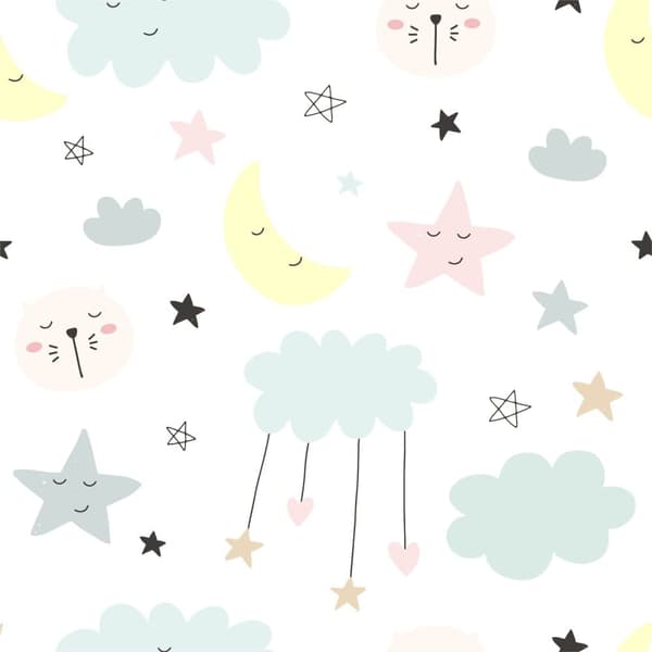 LUK lasten sänky kaiteella 140x70 Stars