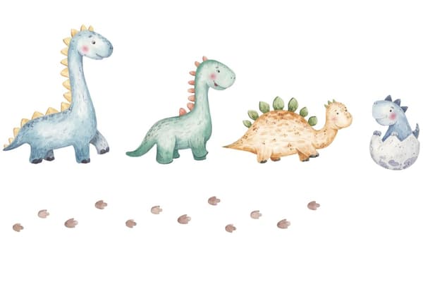 LUK børneseng med sengehest 160x80 Dinosaurer