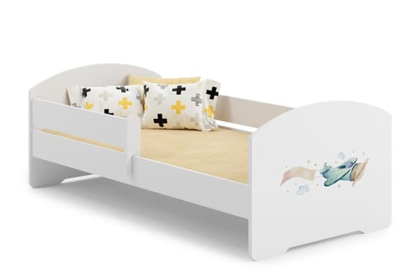 LUK børneseng med rækværk 160x80 Airplane