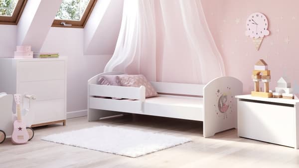 LUK lasten sänky kaiteella 160x80 Sleeping prinsessa