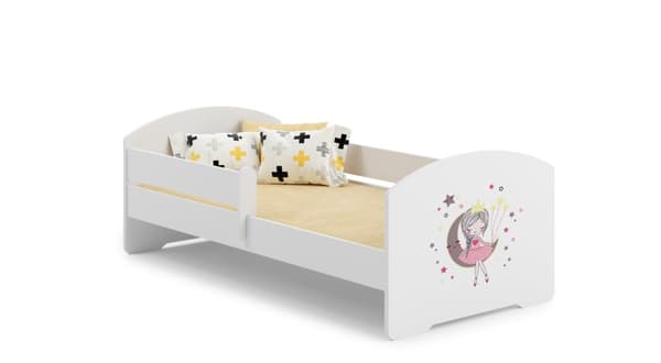 LUK børneseng med sengehest 160x80 Sovende prinsesse