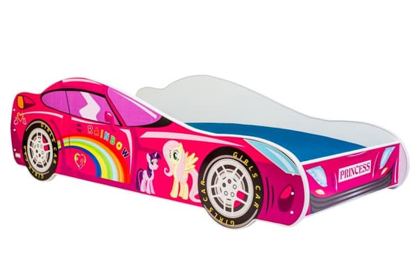 Pink Car børneseng 160x80