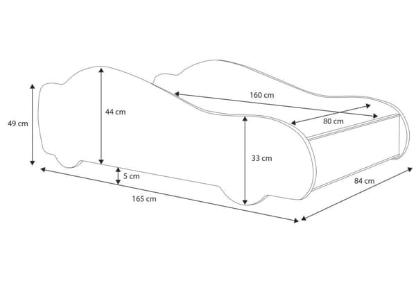 Car Taxi lasten sänky 160x80