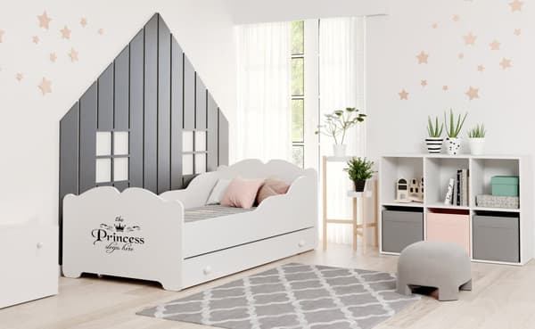 ANNA børneseng med skuffe 140x70 Princess