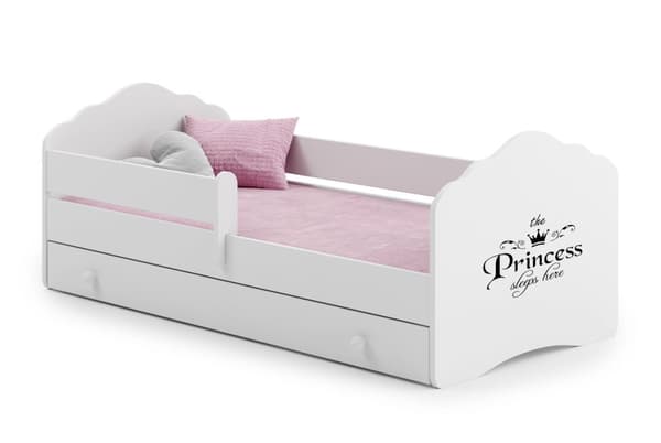 FALA børneseng med skuffe og sengehest 160x80 Princess