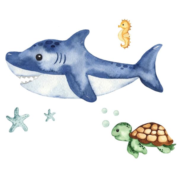 LUK lastensänky laatikolla ja kiskolla 160x80 Shark